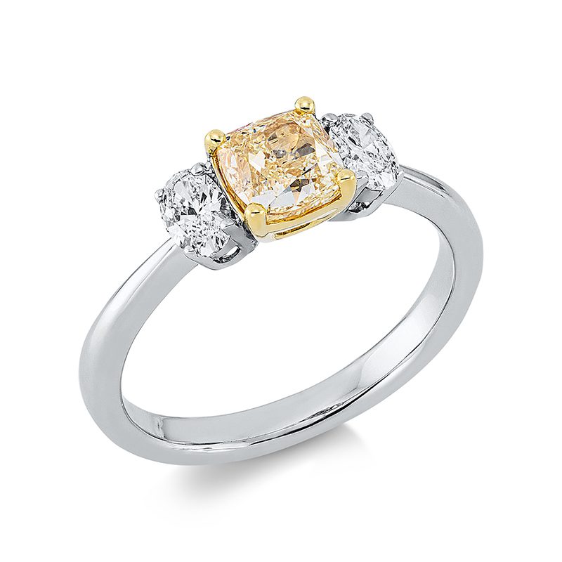 Ring 4er-Krappe 18 kt WG+GG
