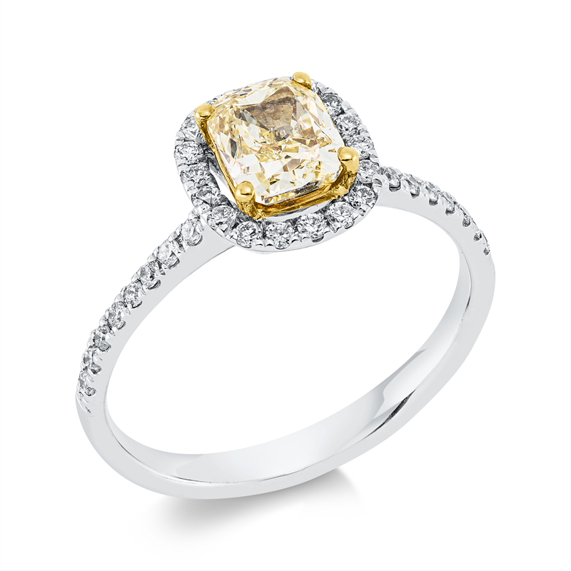 Ring 4er-Krappe 18 kt WG+GG, GIA 1158026509