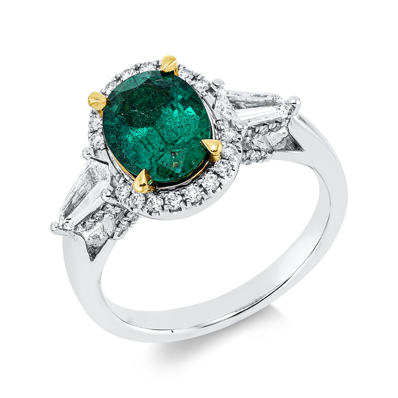 Ring 4er-Krappe 18 kt WG+GG