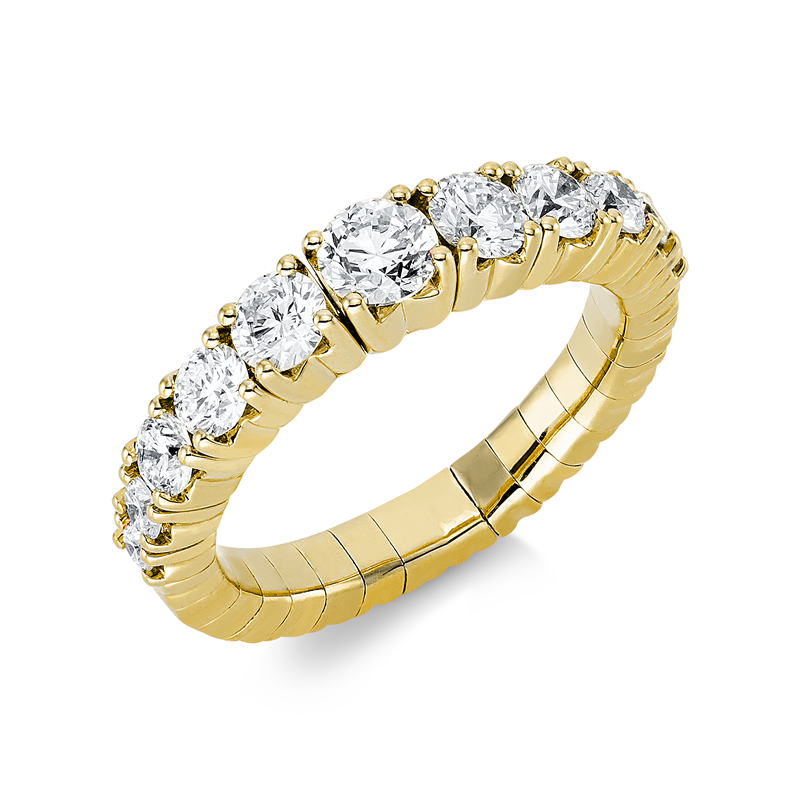 Ring 4er-Krappe 18 kt GG, Flex-Band, variabel