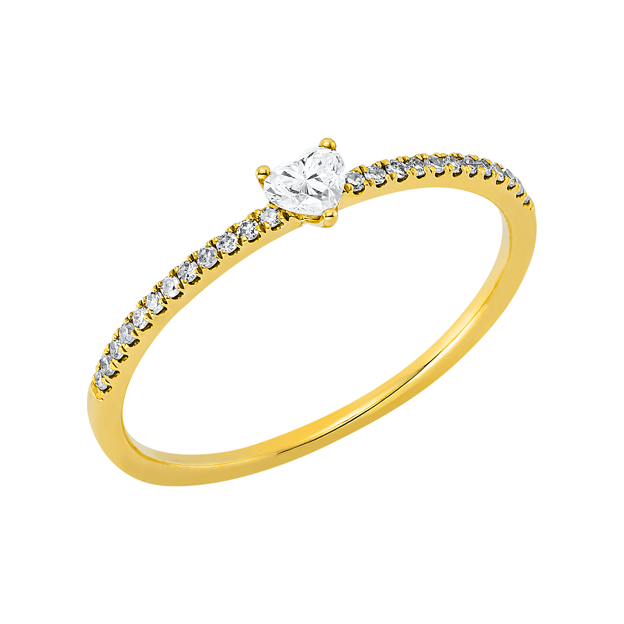 Ring 18 kt GG, Fassung rhodiniert