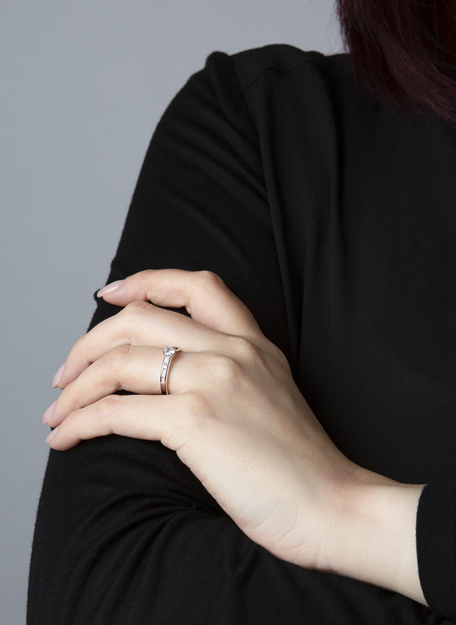 Ring 4er-Krappe 14 kt WG, GIA6385484097