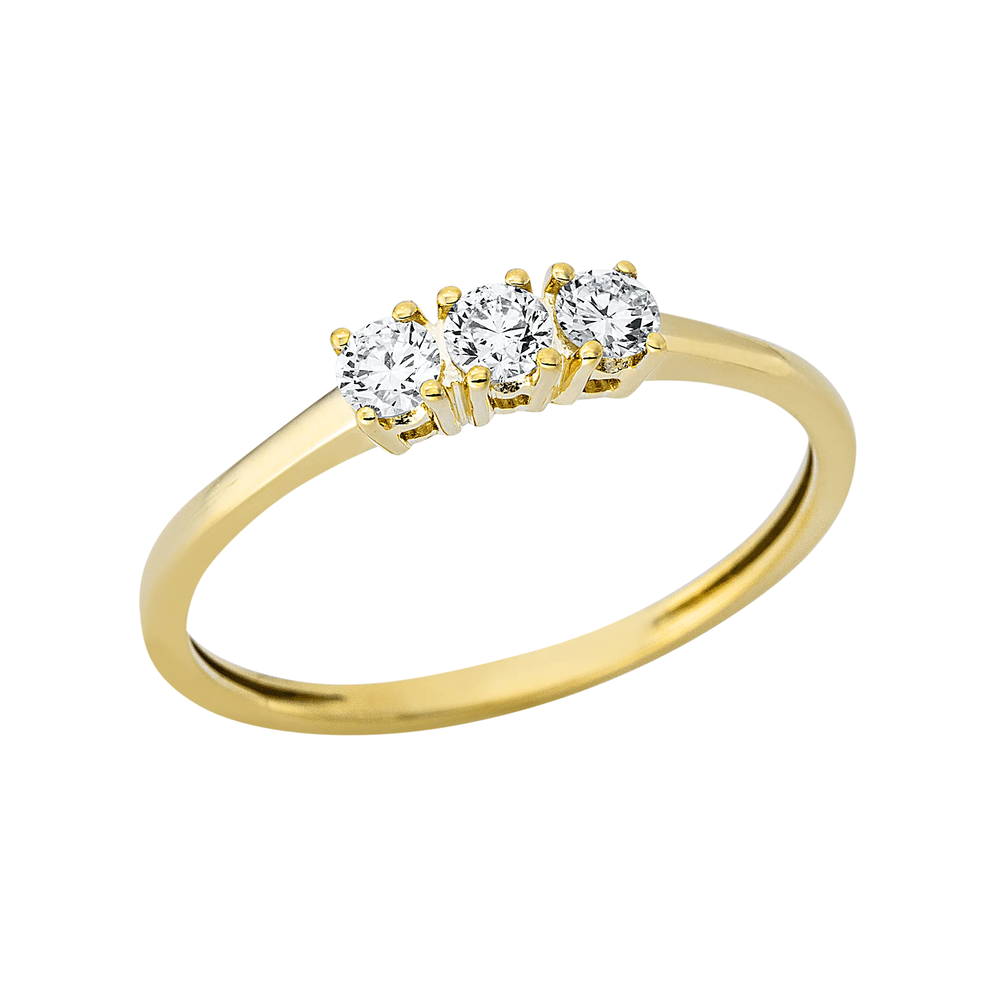 Trilogiering 4er-Krappe Gelbgold 750 · 3 Brillanten 0,25 ct