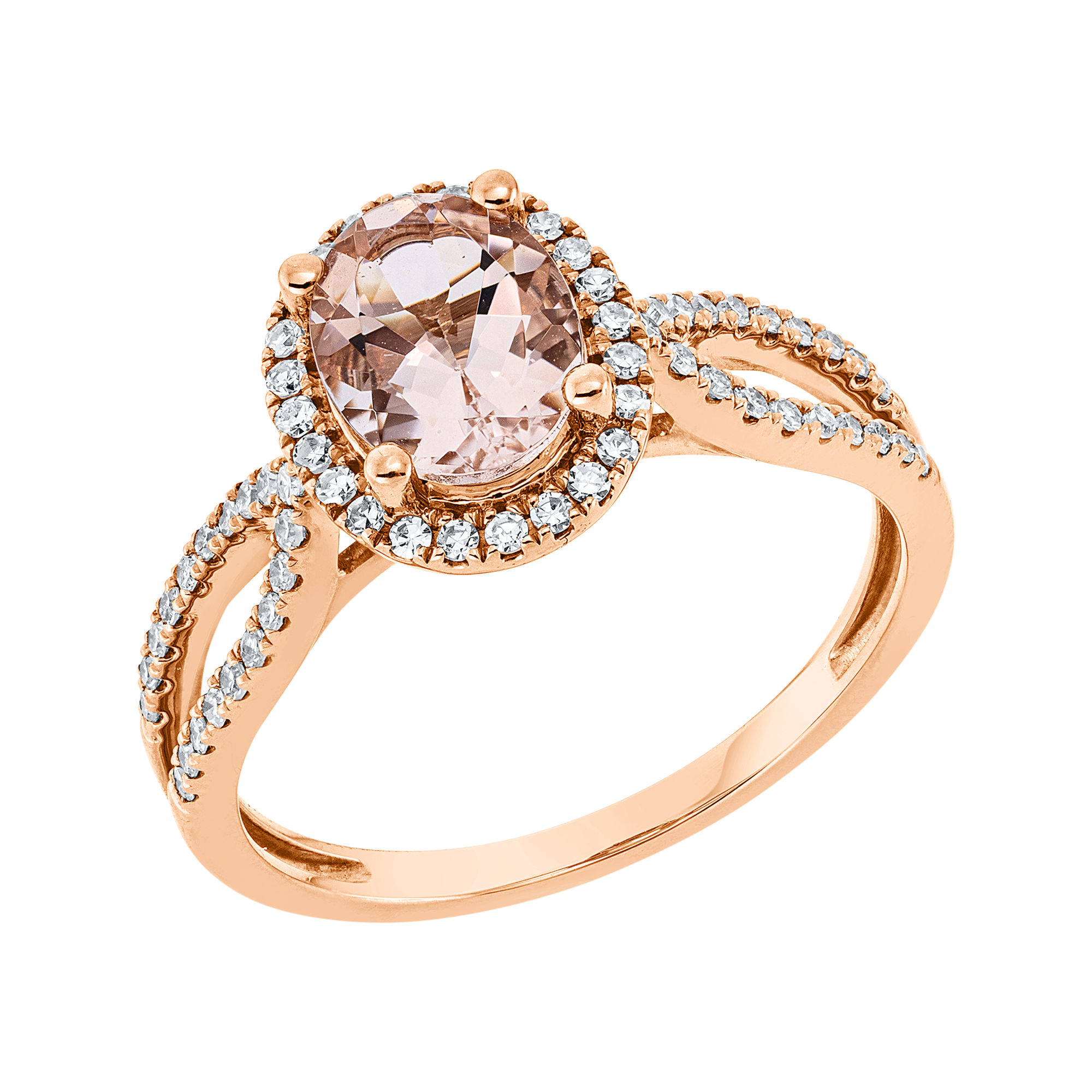 Ring 4er-Krappe 18 kt RG