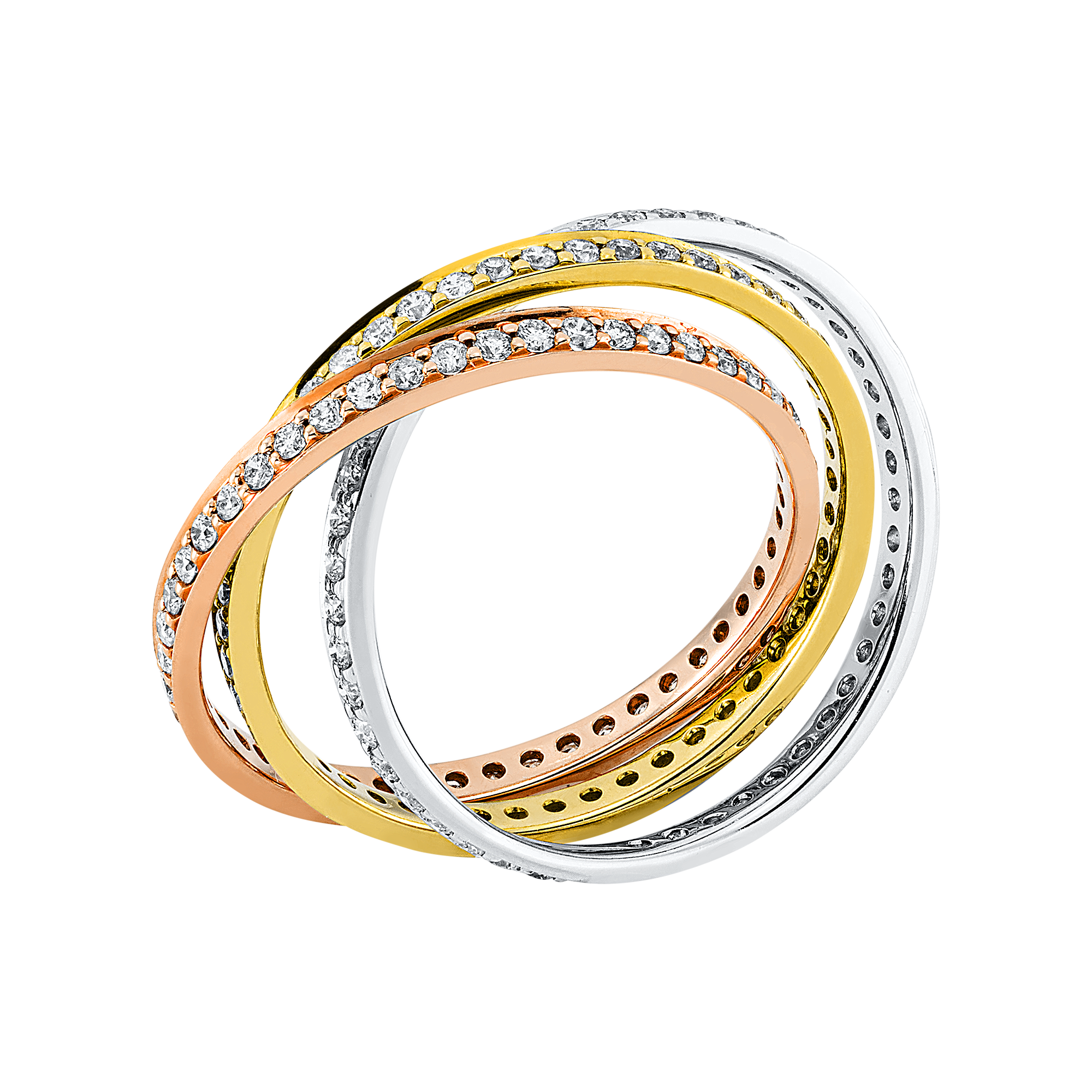 Ring 18 kt WG+GG+RG