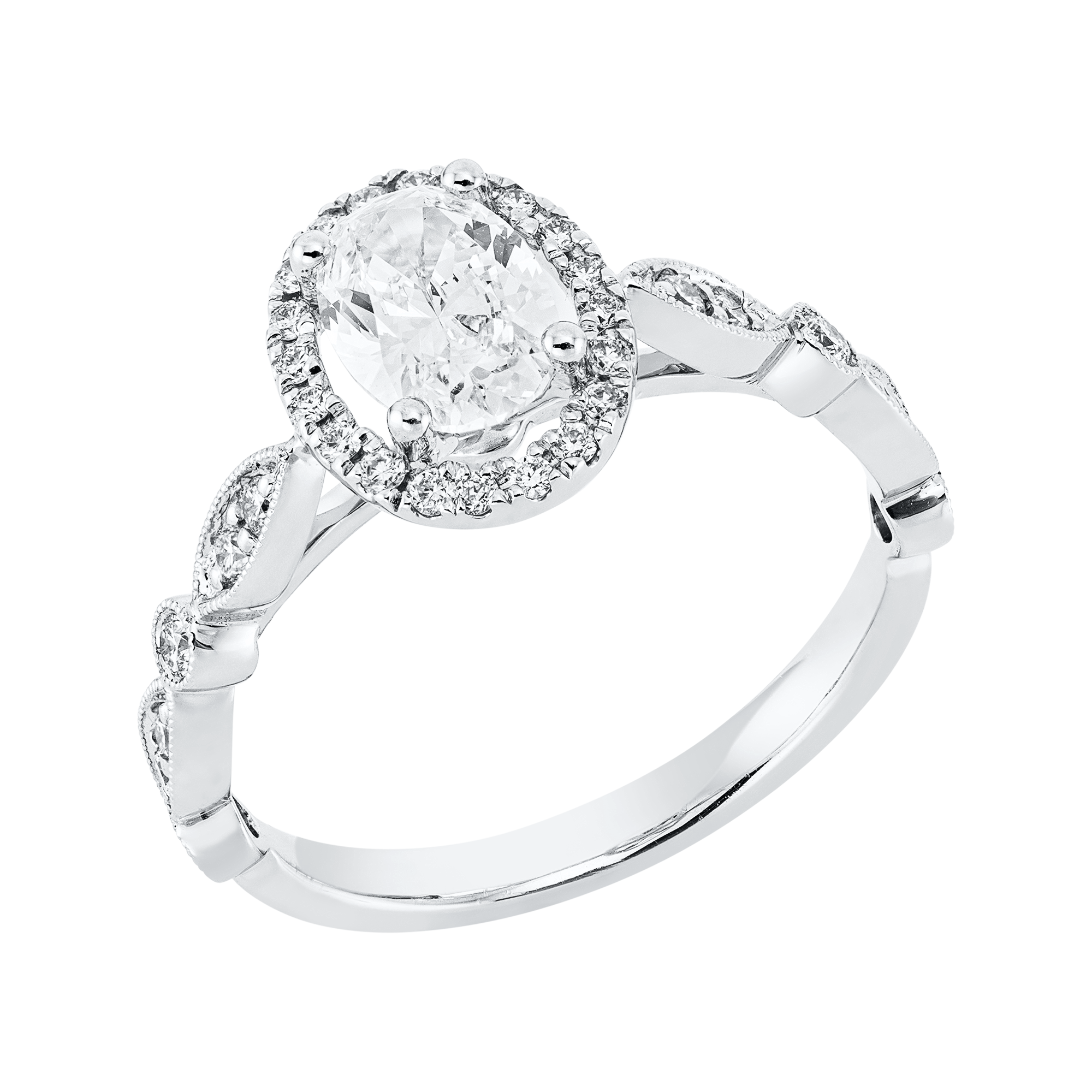 Ring 4er-Krappe 18 kt WG