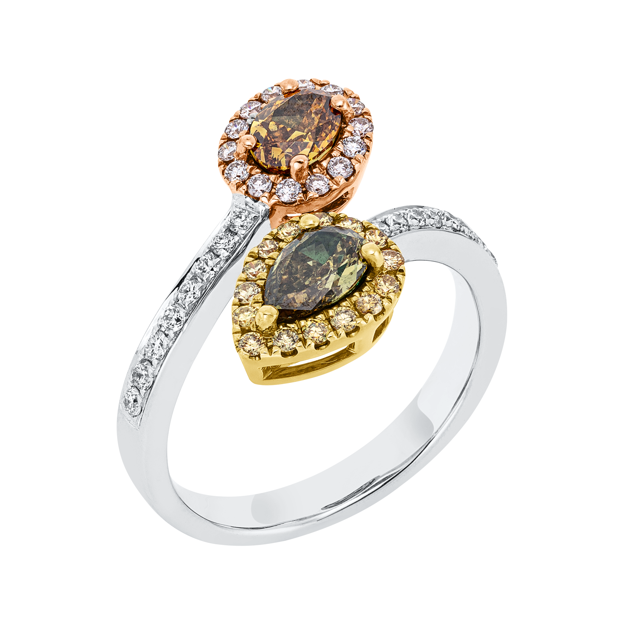 Ring 18 kt WG+GG+RG