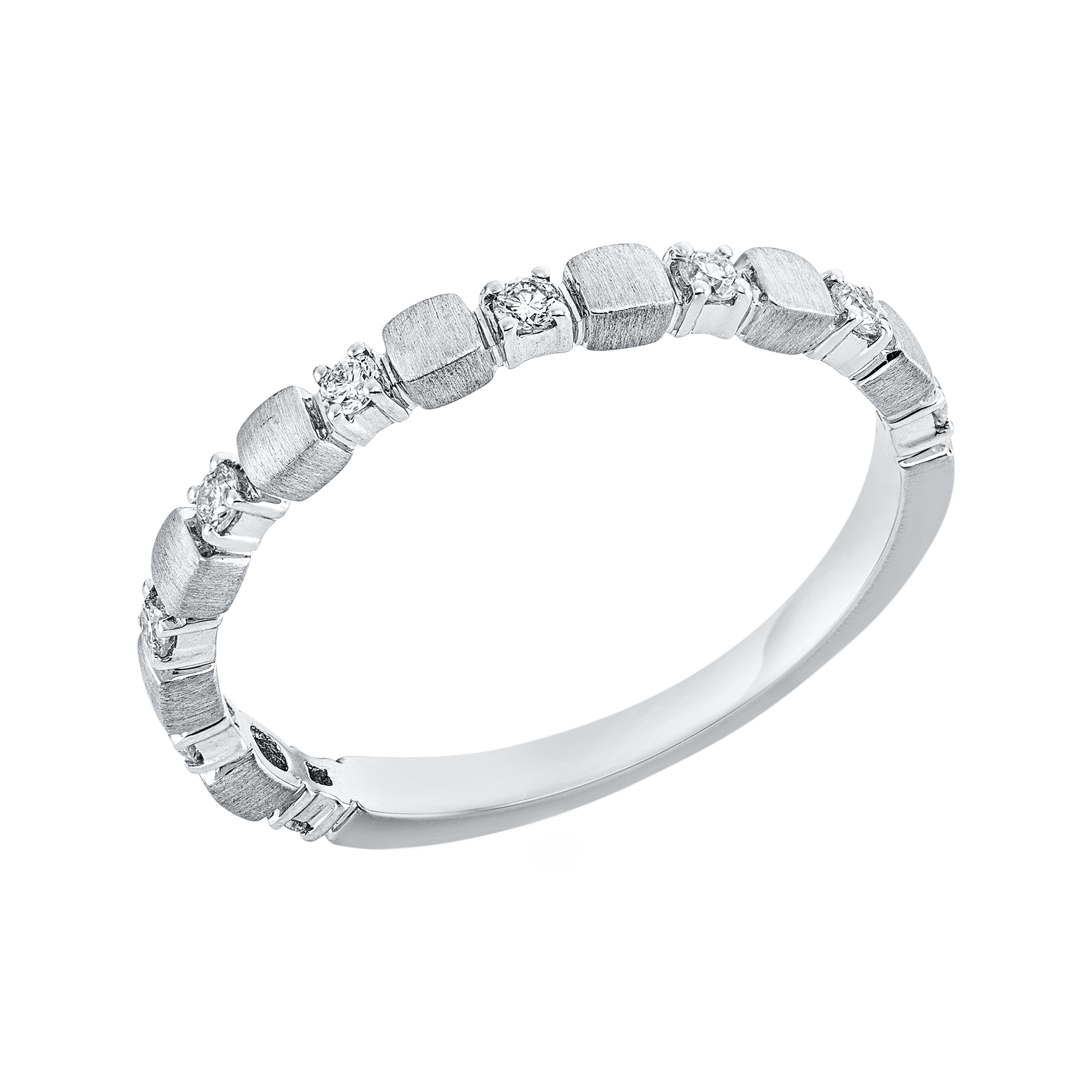 Ring 18 kt WG, mattiert