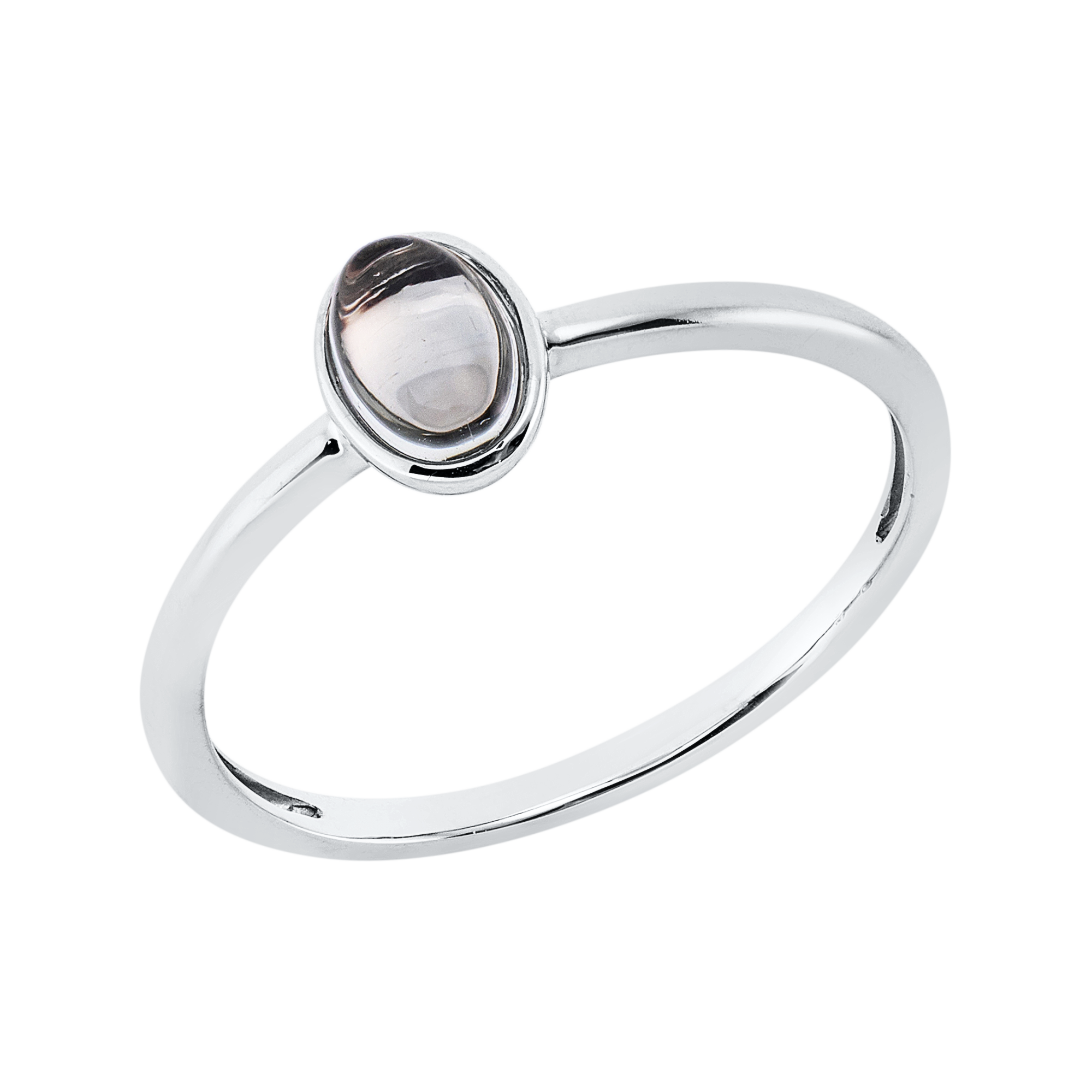 Ring Zarge 18 kt WG Oval