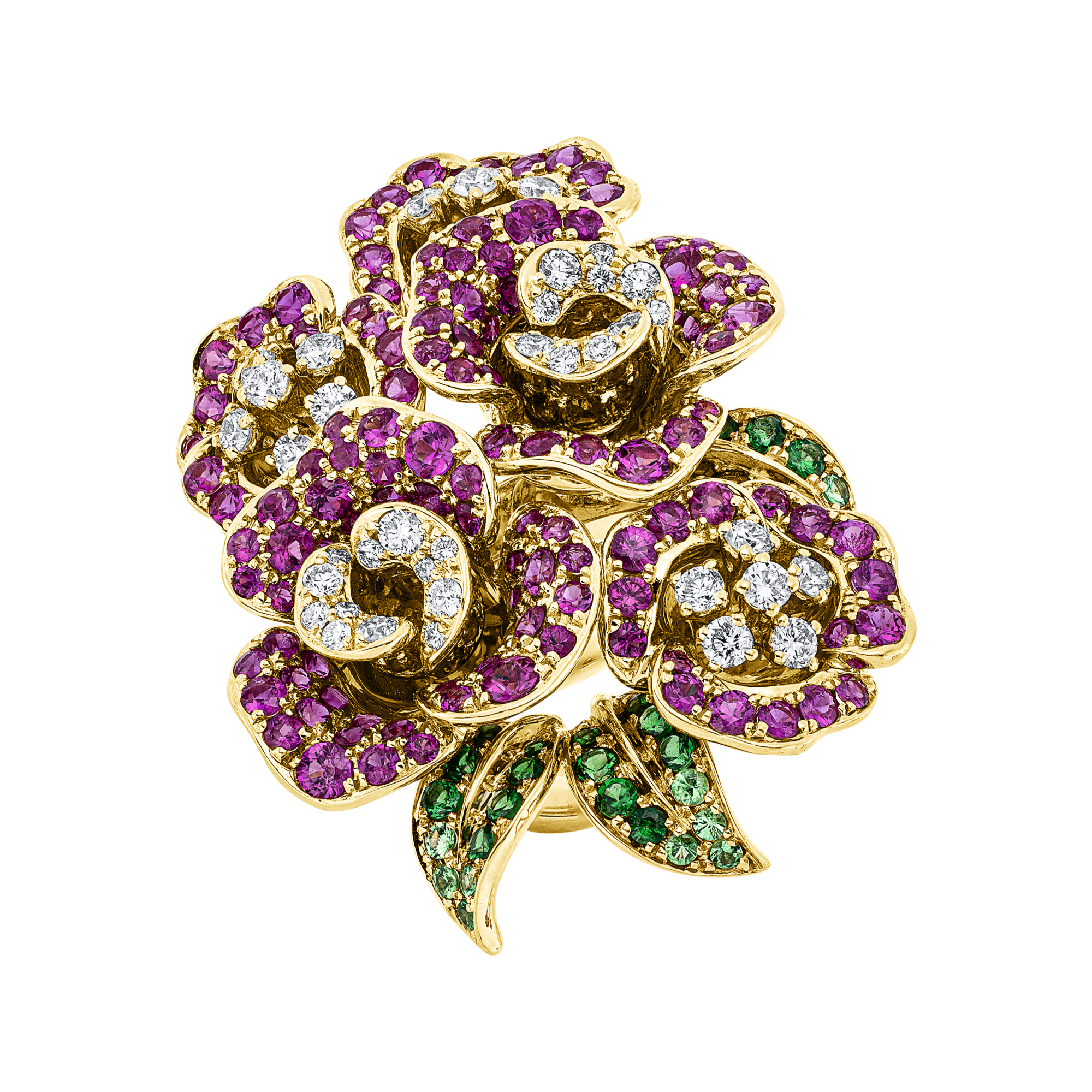 Ring 18 kt GG Blume/Blumen