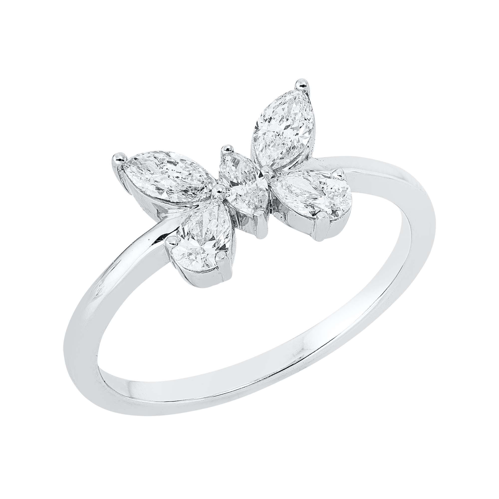 Ring 18 kt WG Schmetterling