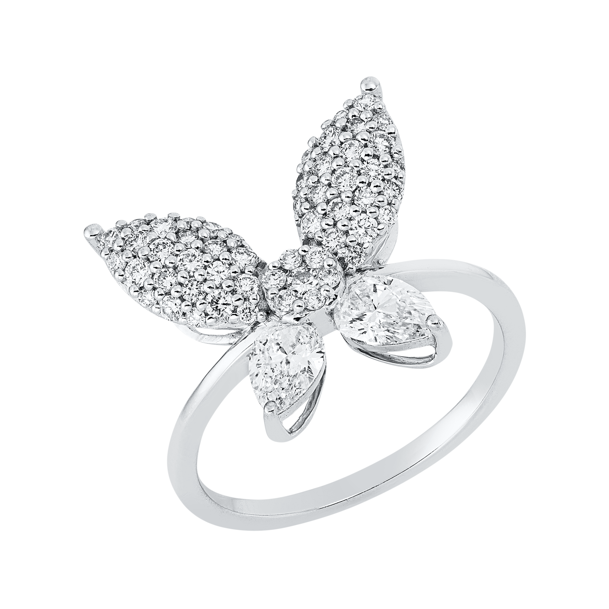 Ring 18 kt WG Schmetterling