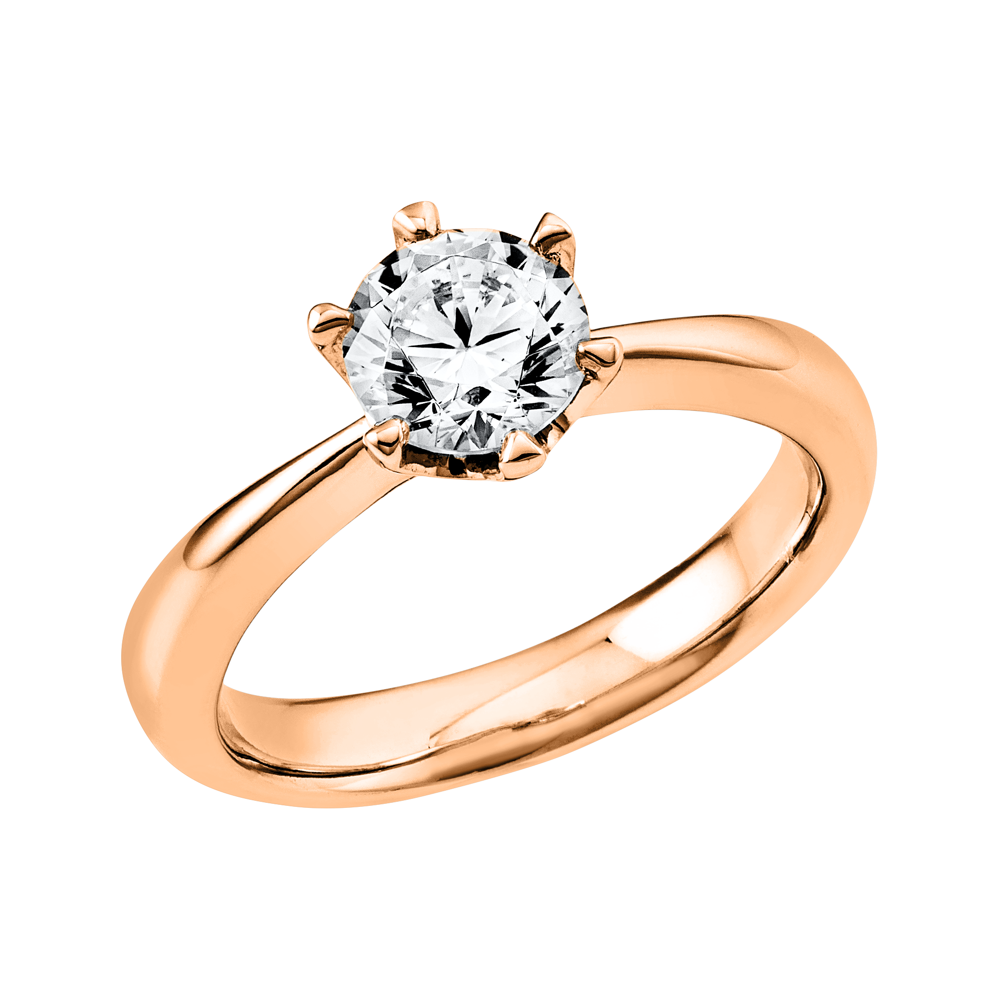 Ring 6er-Krappe 18 kt RG, GIA7392617046