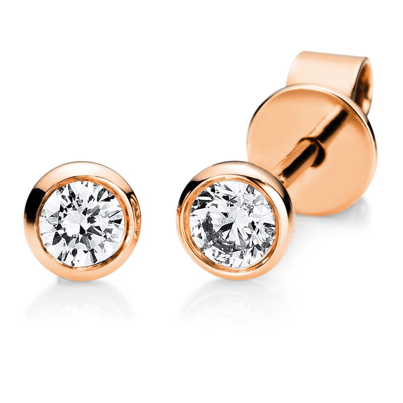 Ohrstecker Zarge 18 kt RG