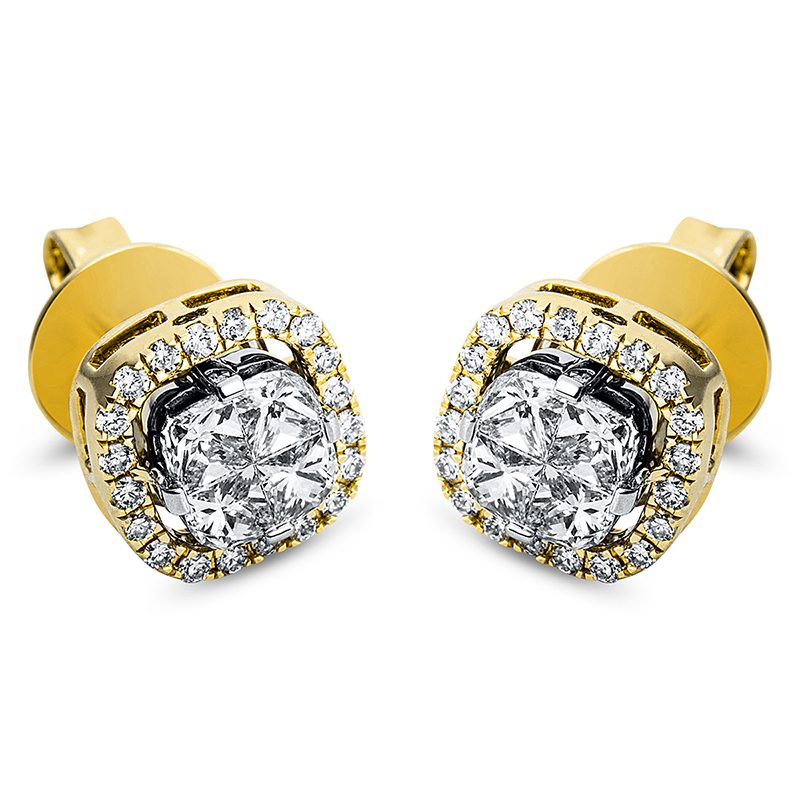 Ohrstecker 18 kt GG+WG