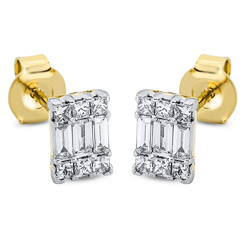 Ohrstecker 18 kt GG+WG