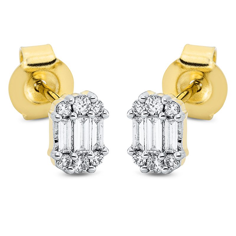 Ohrstecker 18 kt GG+WG