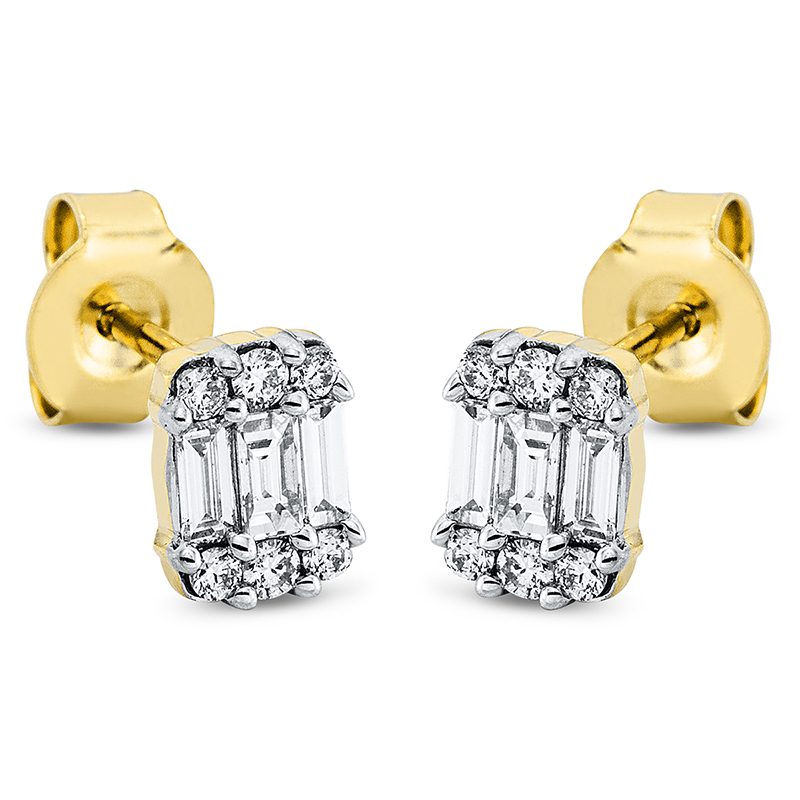 Ohrstecker 18 kt GG+WG