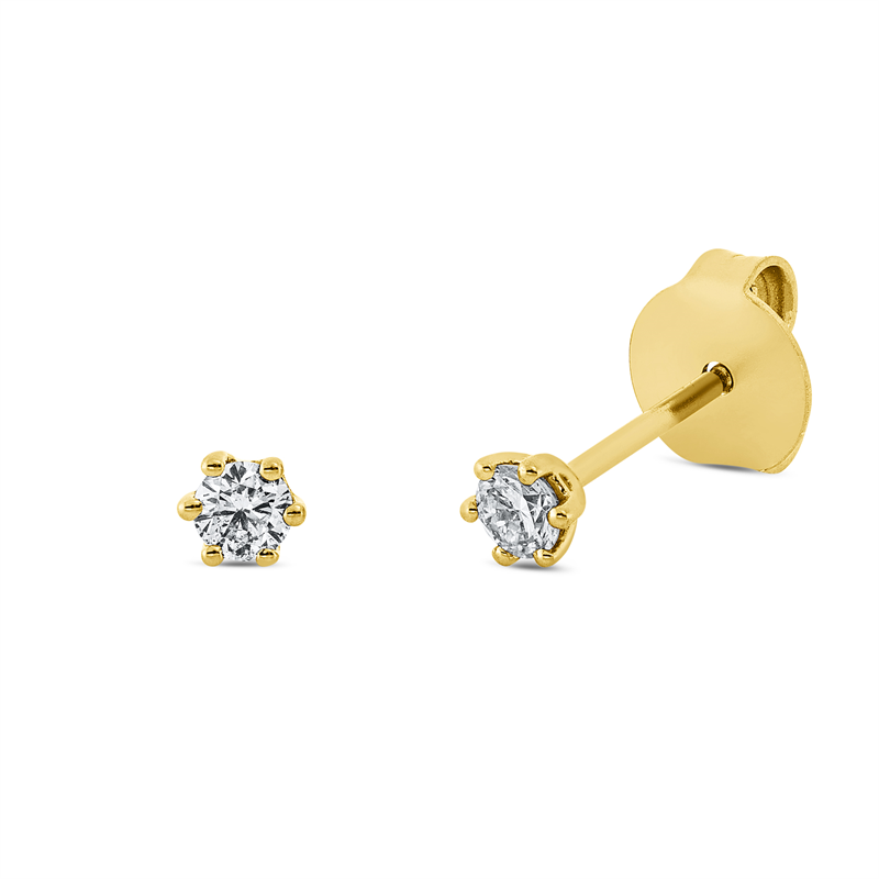 Ohrstecker 6er-Krappe 18 kt GG
