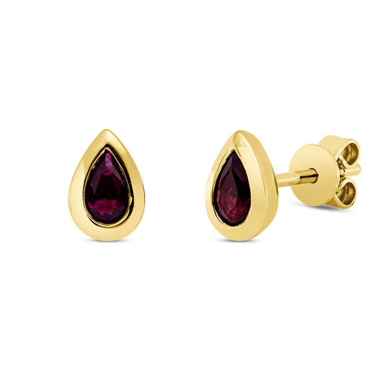 Ohrstecker Zarge 18 kt GG Tropfen