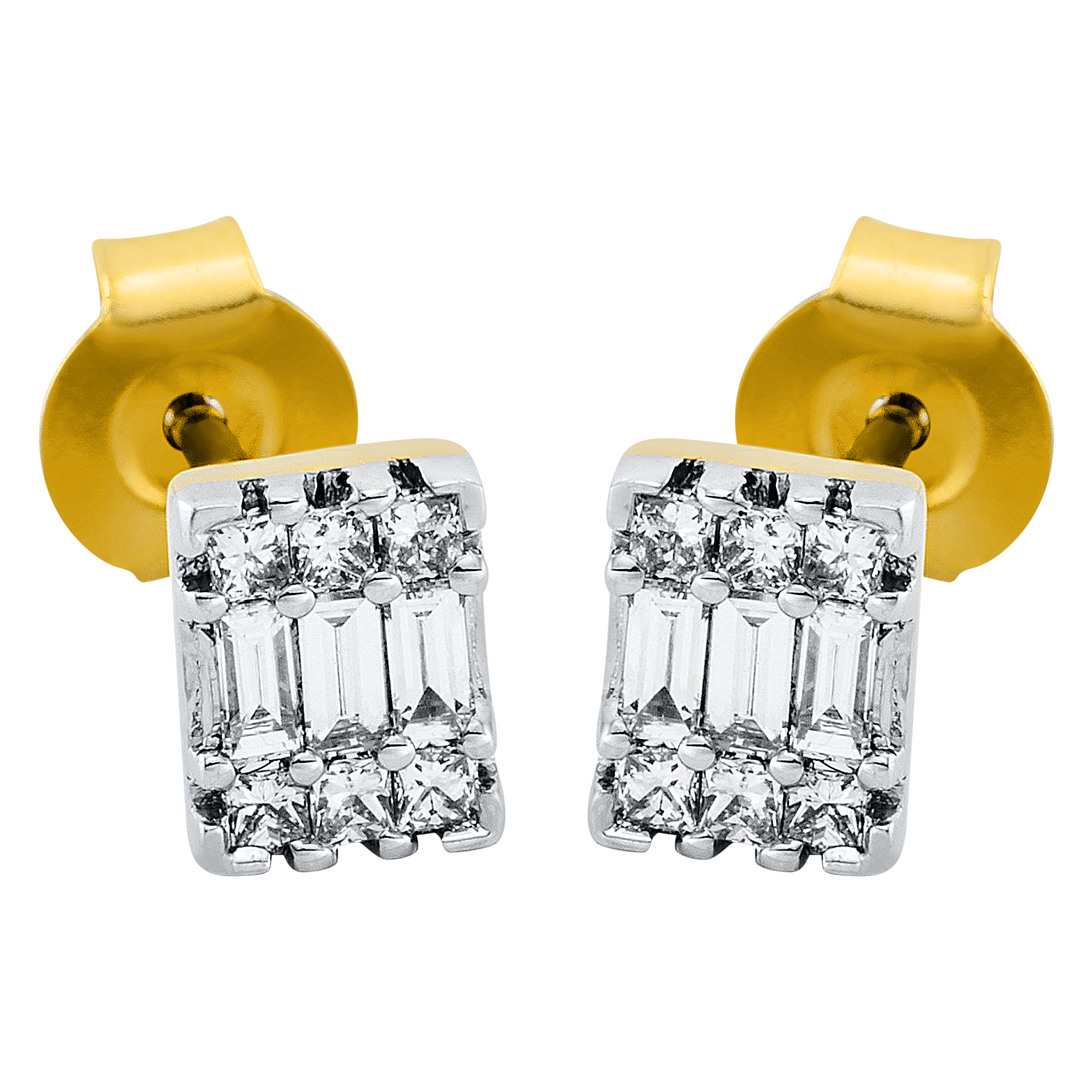 Ohrstecker 18 kt GG+WG