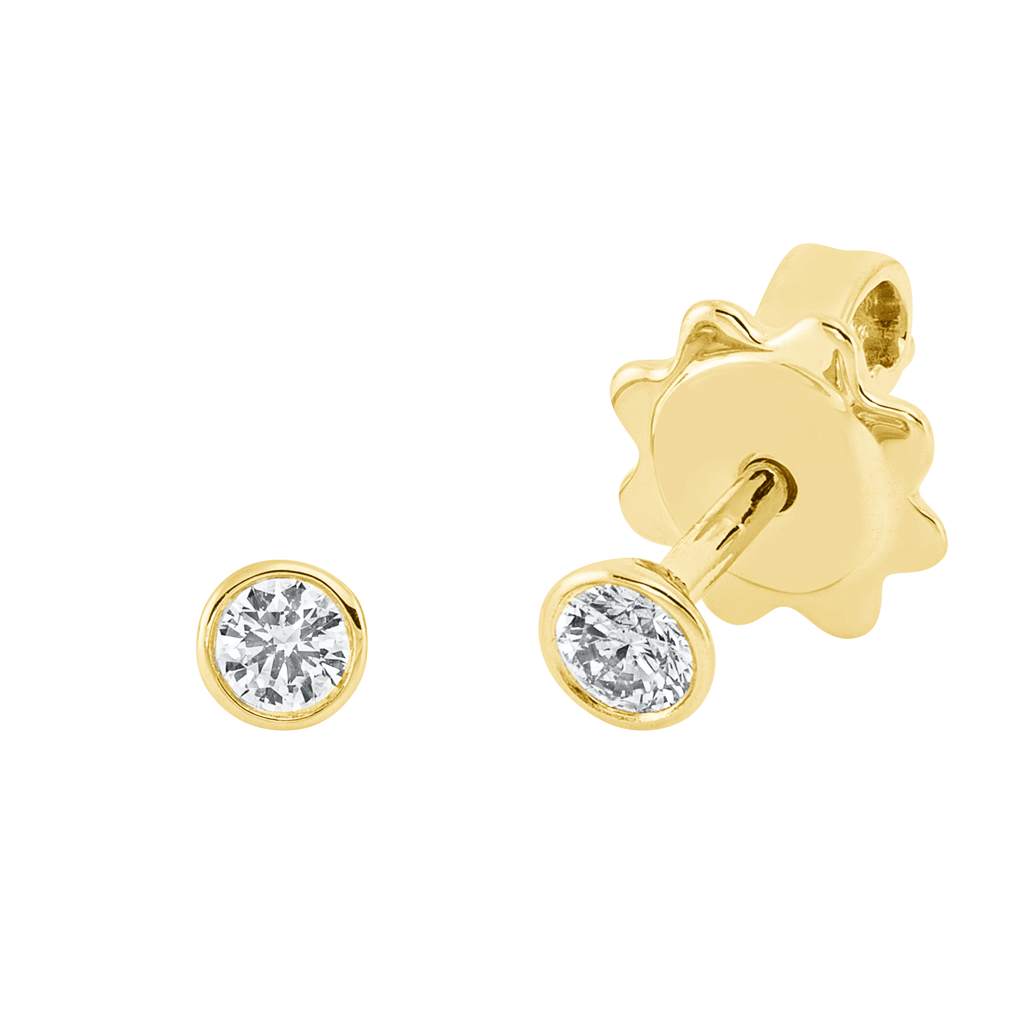 Ohrstecker Zarge 18 kt GG