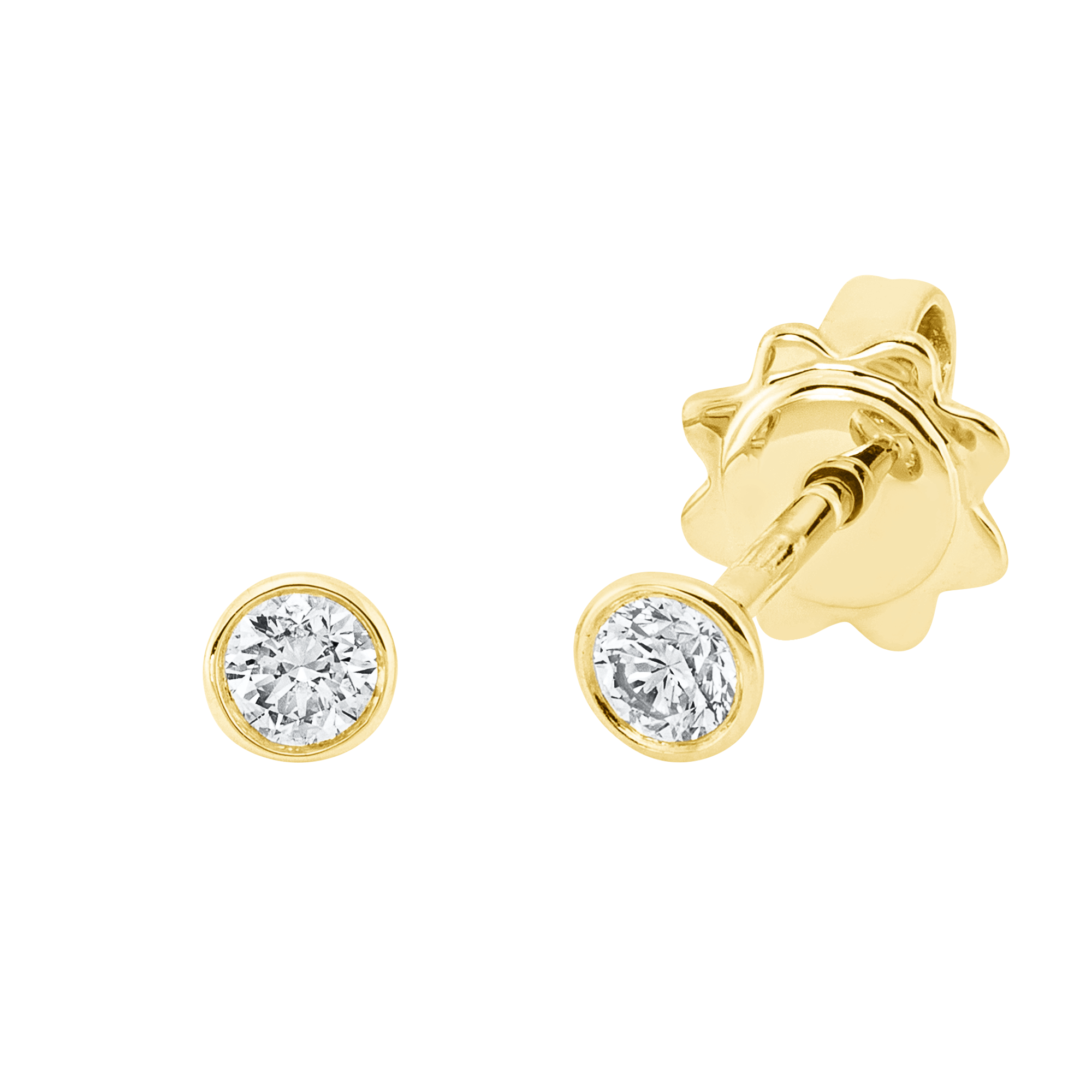 Ohrstecker Zarge 18 kt GG