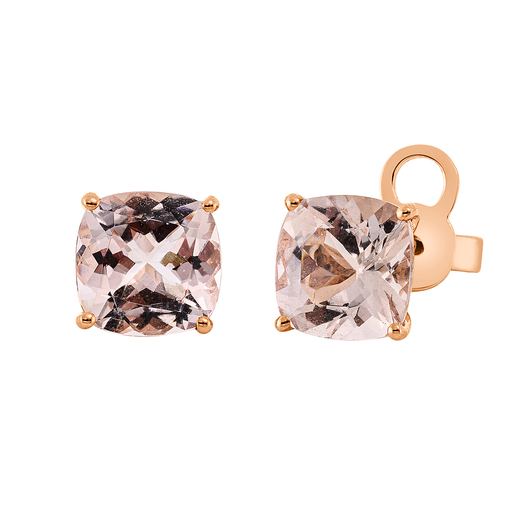 Ohrstecker 18 kt RG, Sicherheitsverschluss