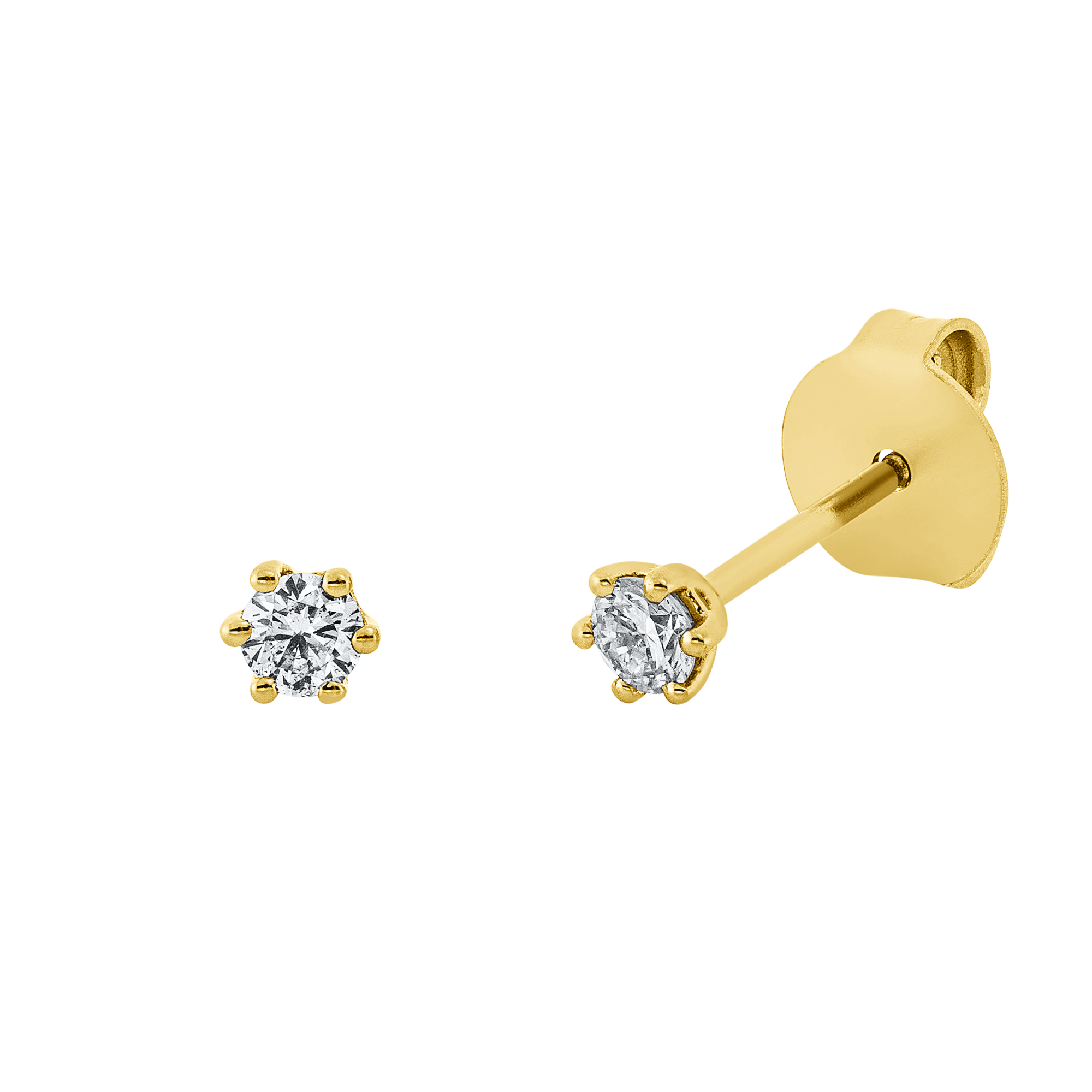 Ohrstecker 6er-Krappe 18 kt GG