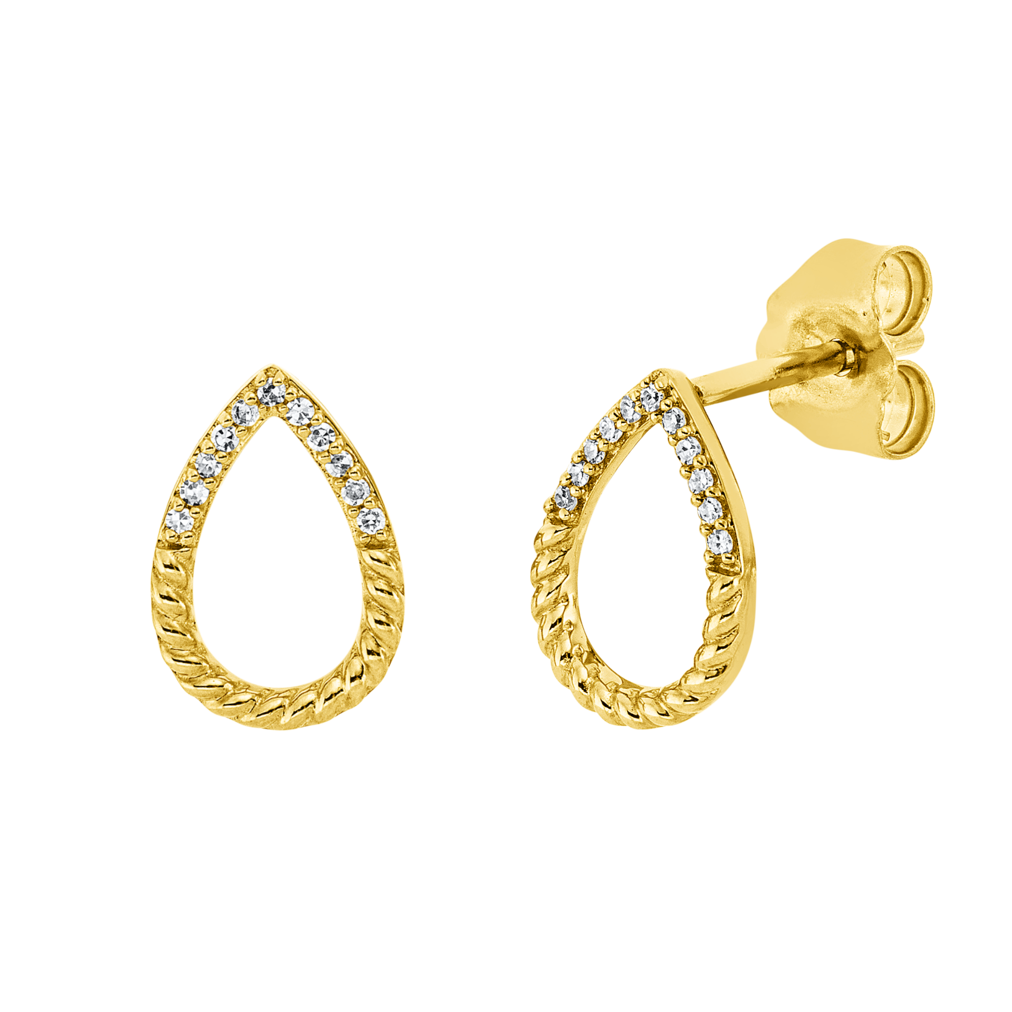 Ohrstecker 18 kt GG Tropfen