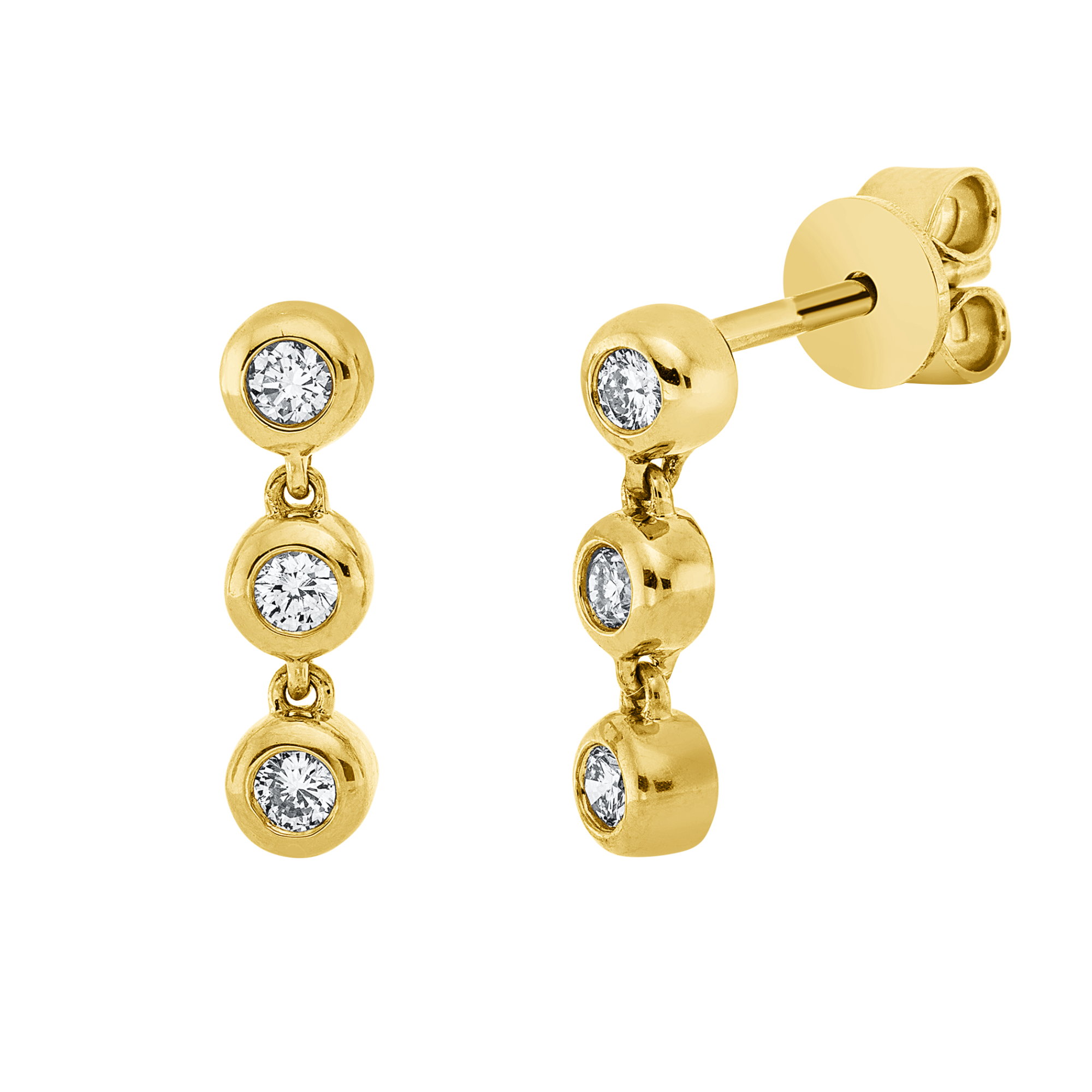 Ohrstecker Zarge 18 kt GG
