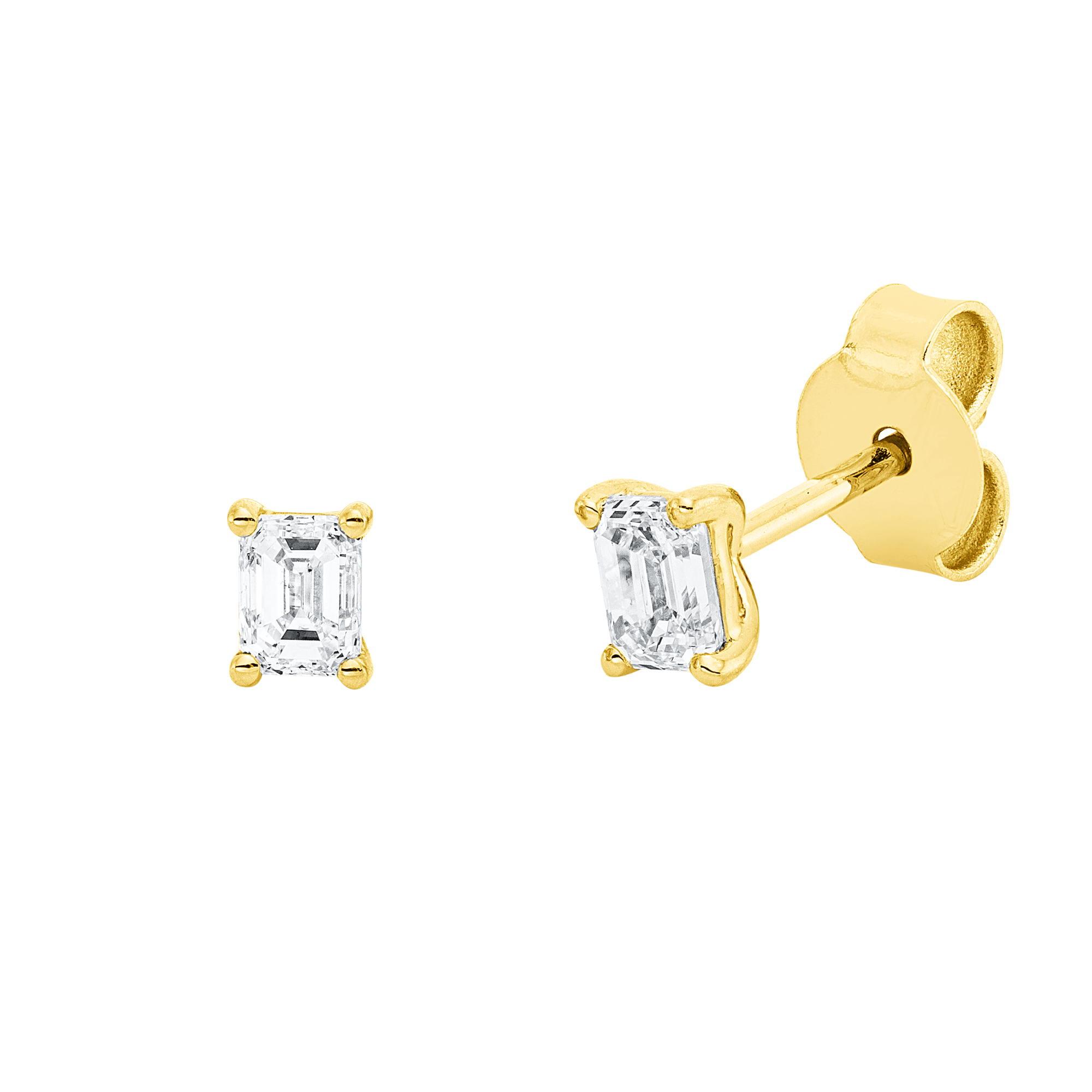 Ohrstecker 4er-Krappe 18 kt GG