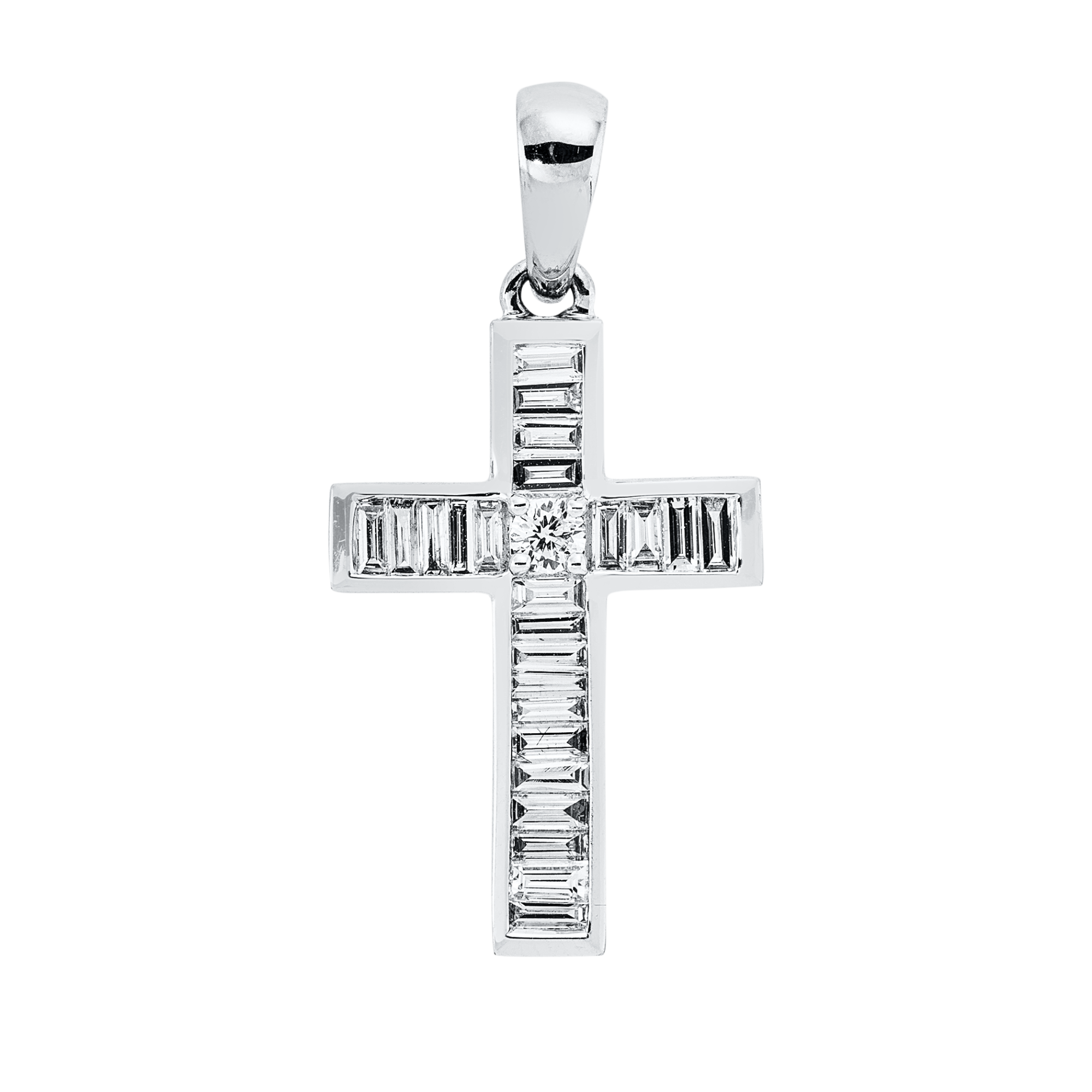 Anhänger 18 kt WG Kreuz, mit Öse