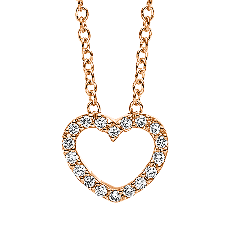 Collier 18 kt RG Herz