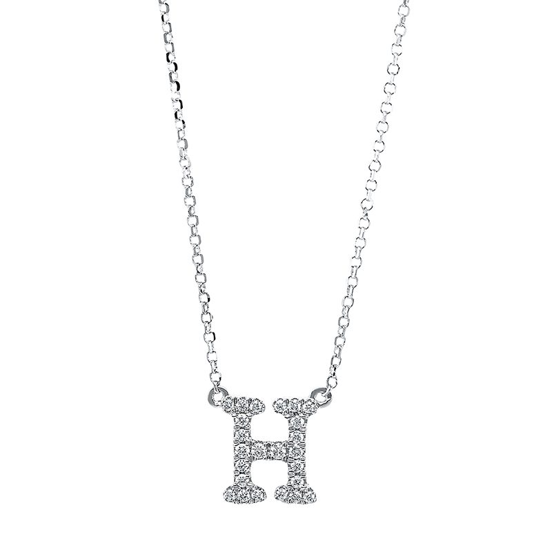 Collier 18 kt WG H, mit ZÖ 38 cm & 40.6 cm