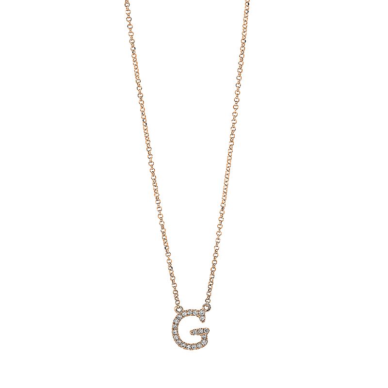 Collier 18 kt RG G, mit ZÖ 38.1 cm + 40.6 cm