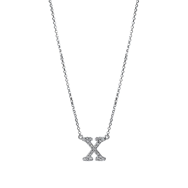 Collier 18 kt GG X, mit ZÖ 38.1 cm + 40.6 cm