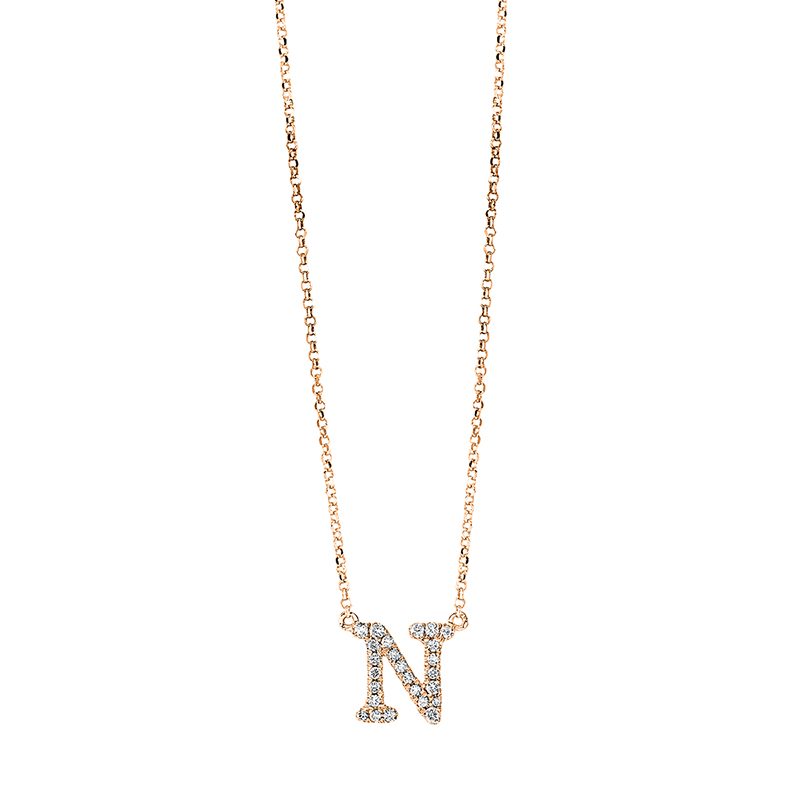 Collier 18 kt RG N, mit ZÖ 38.1 cm + 40.6 cm