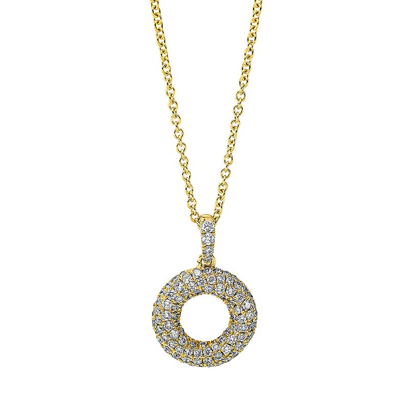 Collier 18 kt GG Kreis, mit ZÖ 40 cm + 42.5 cm