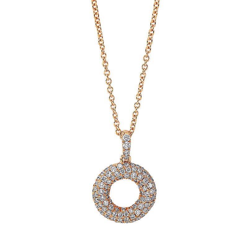 Collier 18 kt GG Kreis, mit ZÖ 40 cm + 42.5 cm