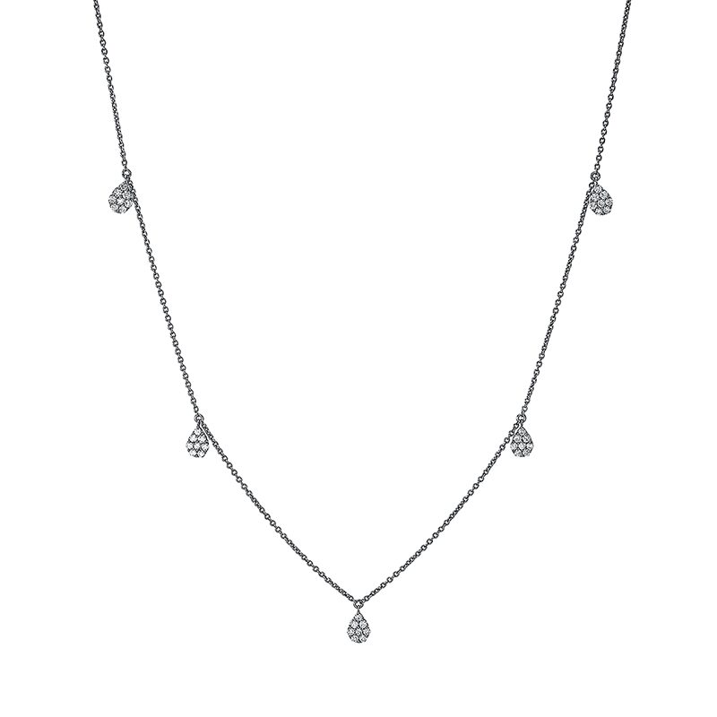 Collier 18 kt RG, mit ZÖ 42 cm