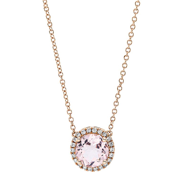 Collier 18 kt RG, mit ZÖ 40,6 cm