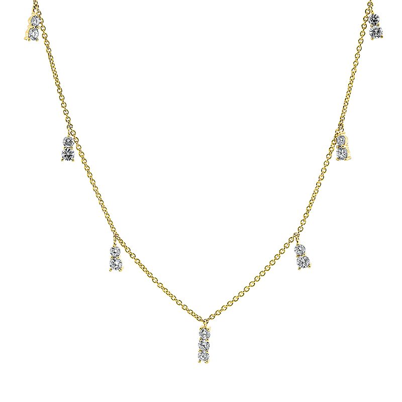 Collier 18 kt GG, mit ZÖ 41 cm + 43 cm