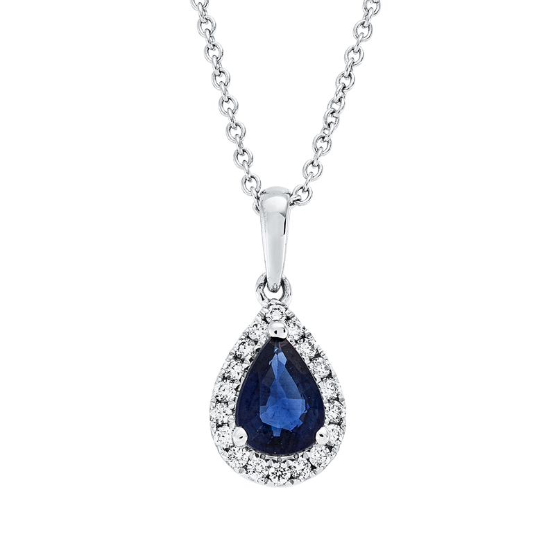 Collier 18 kt WG, mit ZÖ 42 cm
