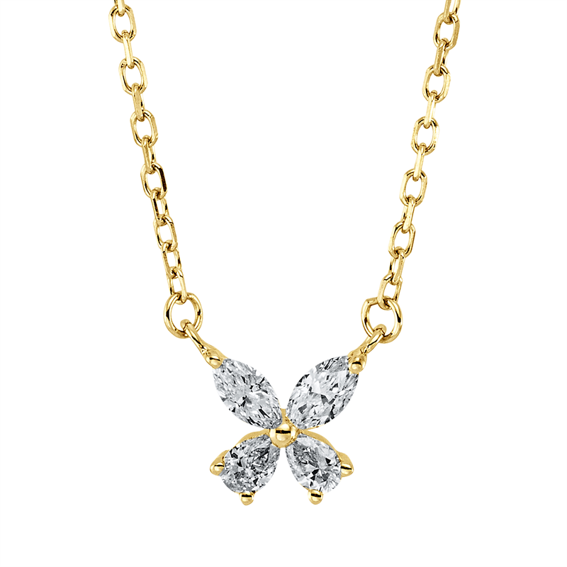 Collier 18 kt GG, mit ZÖ 40 cm