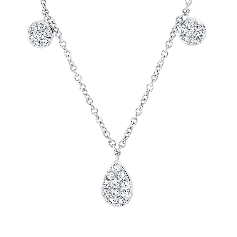 Collier 18 kt WG, mit ZÖ 42 cm