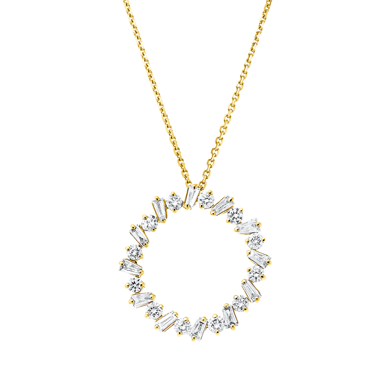 Collier 18 kt GG Kreis, mit ZÖ 42 cm