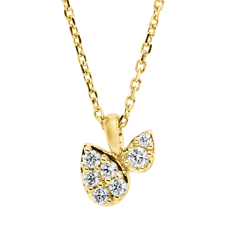 Collier 18 kt GG, Fassung rhodiniert, ZÖ 42 cm