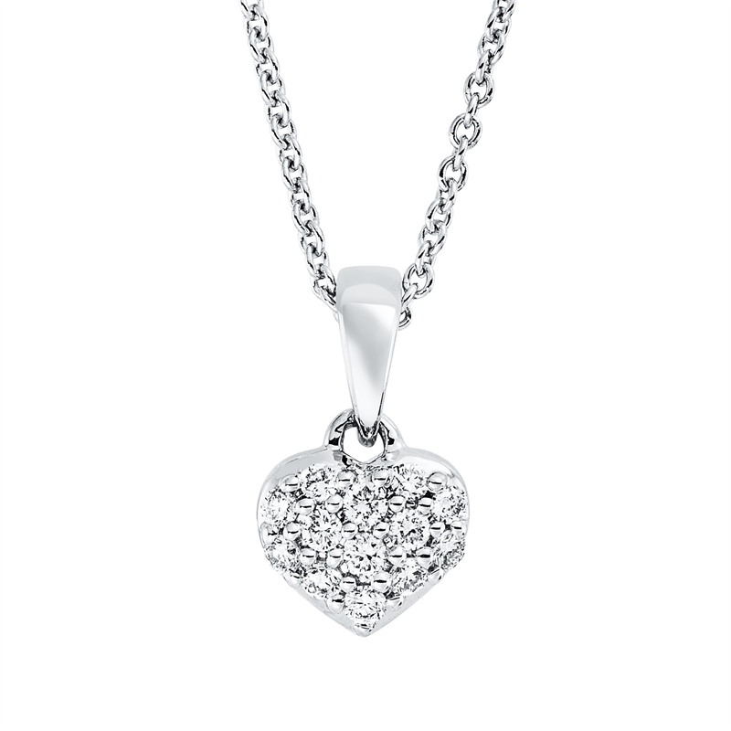 Collier 18 kt GG Herz, mit Öse