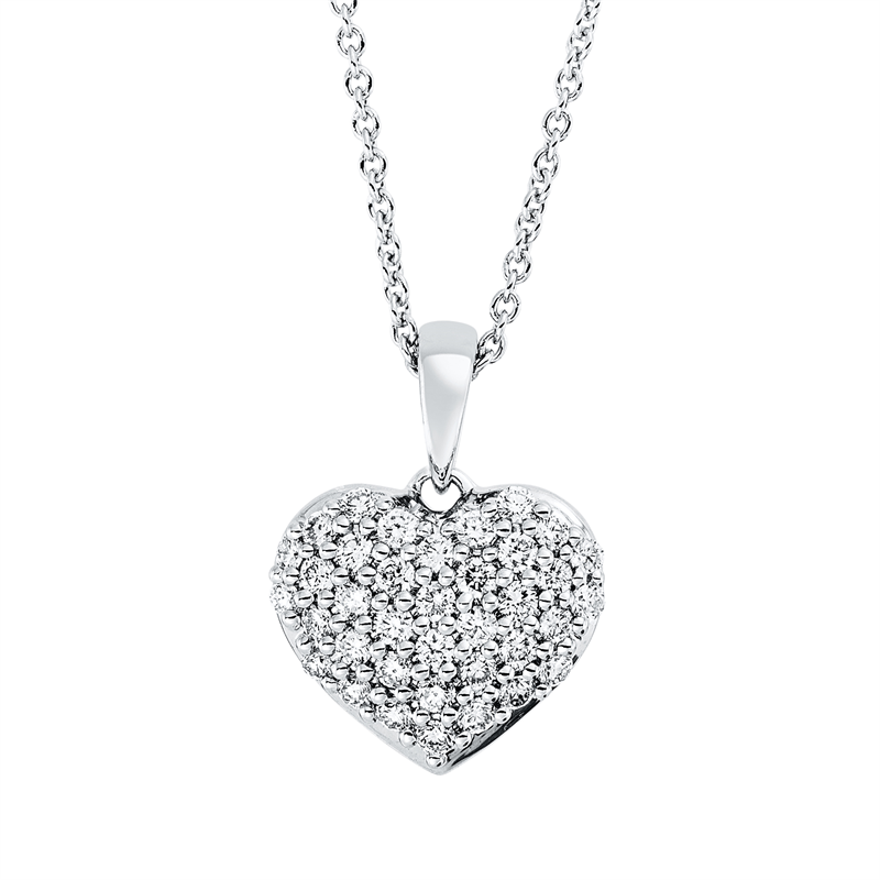 Collier 18 kt GG Herz, mit Öse